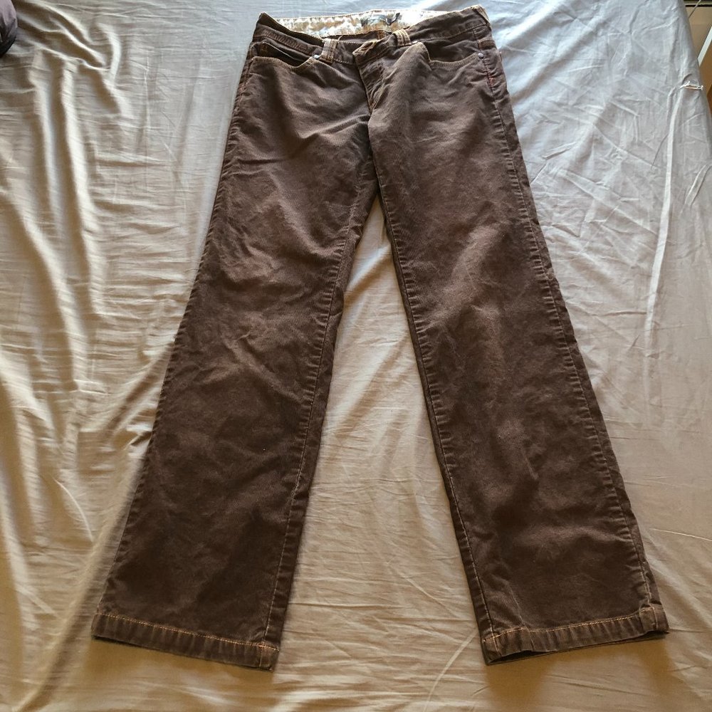 Brown stretchy corduroy Prana pants